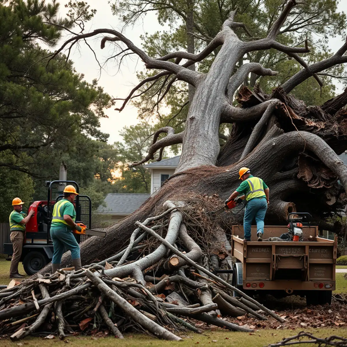 Storm Damage Cleanup in Fort Worth, TX by Sion Tree Service